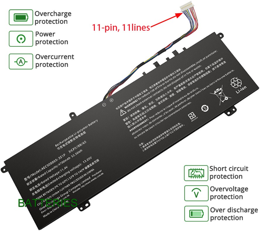 NOTEBOOK AEC508865-3S1P battery