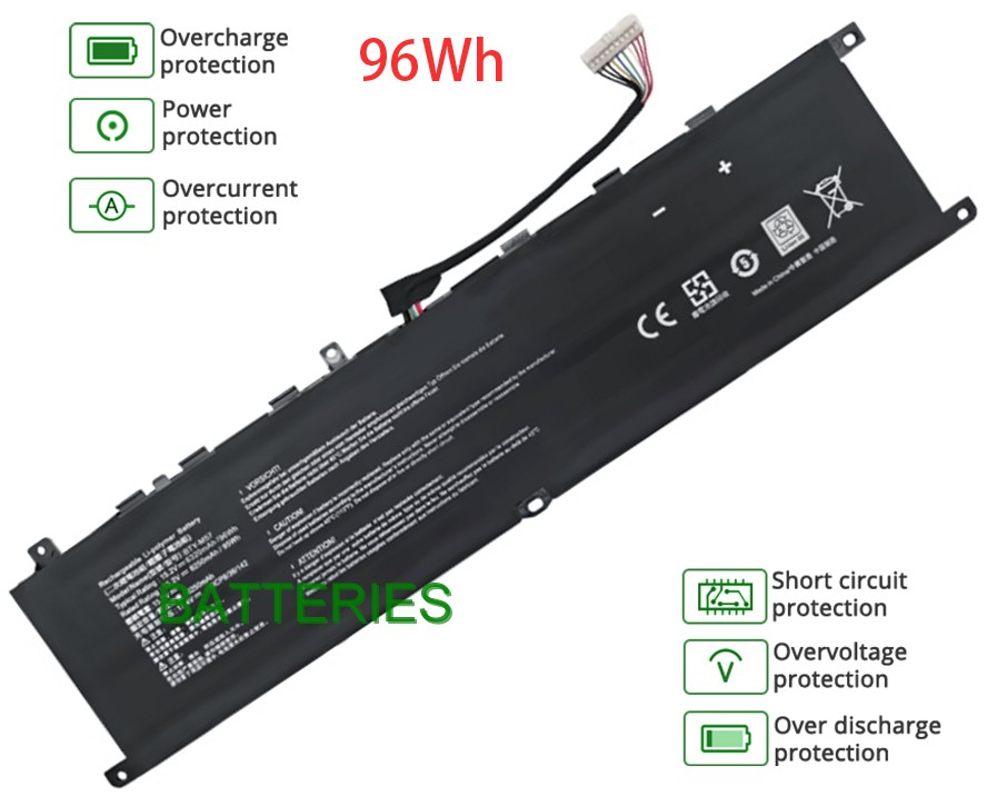 MSI Vector GP66HX 12UH battery
