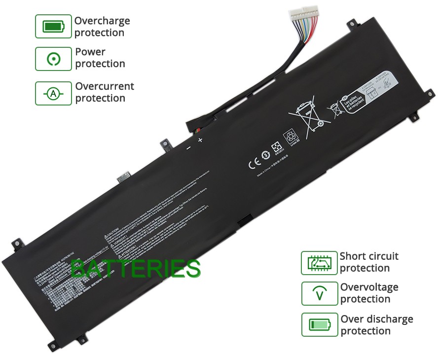 MSI RAIDER GE68HX 13VG-059TR battery