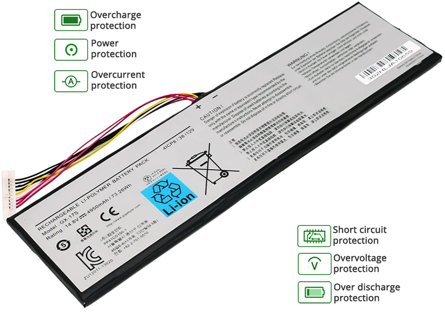 GIGABYTE AORUS X7 V6 K1NW10-FR battery