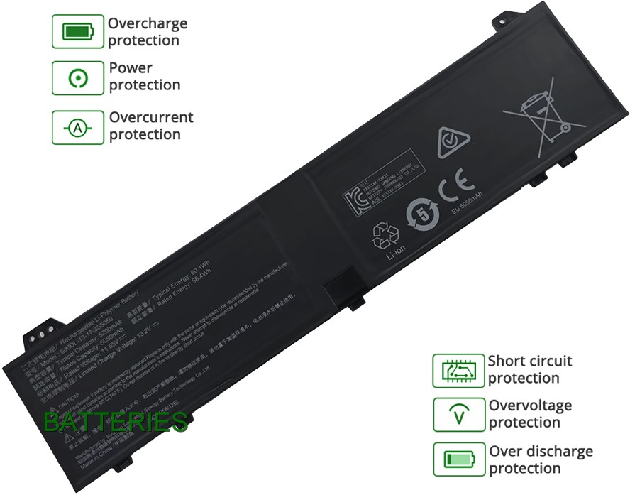 NOTEBOOK GXIDL-13-17-3S5050 battery