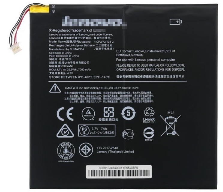 Lenovo tablet01 battery