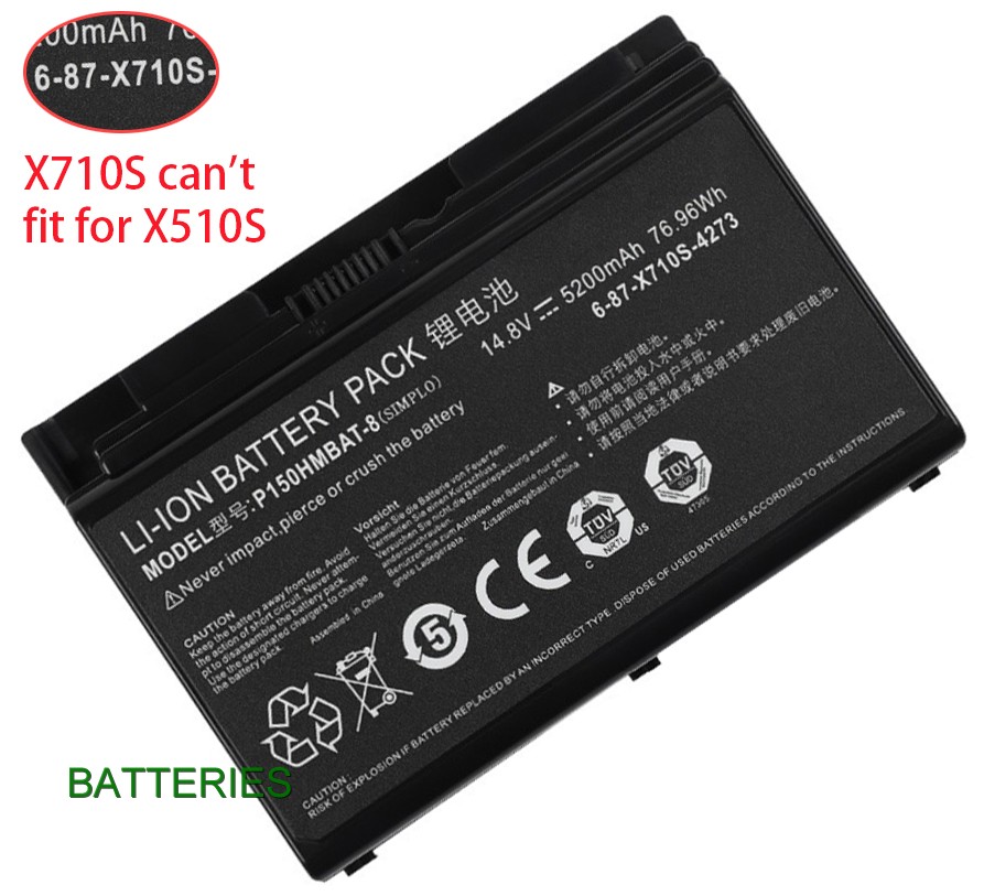 NOTEBOOK P150SM battery