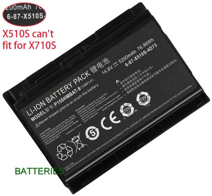 NOTEBOOK P151XM battery