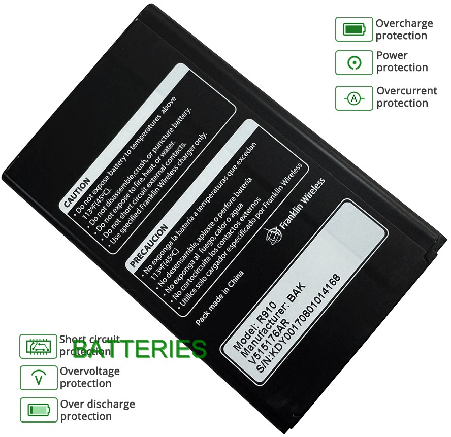 DIGITAL FRANKLIN WIRELESS R910 battery